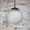 Lampade a sospensione vintage in bachelite con sfera in vetro, Immagine 4