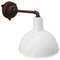 White Enamel Industrial Cast Iron Wall Light Scone 2