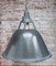 Vintage Industrial Grey Enamel Pendant Lamp, 1950s, Image 4