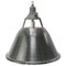 Lámpara colgante industrial vintage esmaltada en gris, años 50, Imagen 1