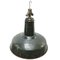 Vintage Industrial Black & Green Enamel Pendant Lamp, 1950s 2