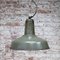 Vintage Industrial Green Enamel Pendant Lamp, 1950s, Image 4