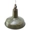 Vintage Industrial Green Enamel Pendant Lamp, 1950s 2