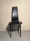 Black Leather Dining Chairs, 1980s, Set of 6 1