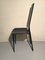 Black Leather Dining Chairs, 1980s, Set of 6 6