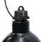 Lámpara colgante industrial esmaltada en negro, años 30, Imagen 2