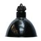 Lámpara colgante industrial esmaltada en negro, años 30, Imagen 5