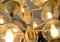 Lampadario Mid-Century in ottone e metallo, anni '60, Immagine 6