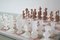 Vintage Italian Rosa & White Carrara Marble Chess Set, 1940s 3