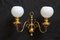 Brass and Glass Sconces from Lucien Gau, 1950s, Set of 2 1