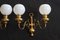 Brass and Glass Sconces from Lucien Gau, 1950s, Set of 2, Image 3