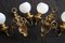 Brass and Glass Sconces from Lucien Gau, 1950s, Set of 2 8