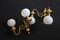Brass and Glass Sconces from Lucien Gau, 1950s, Set of 2, Image 17