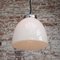 White Metal and Opaline Glass Ceiling Lamp, 1950s 5