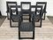 Vintage Italian Black Folding Chairs by Aldo Jacober, Set of 6 1