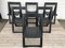 Vintage Italian Black Folding Chairs by Aldo Jacober, Set of 6, Image 1