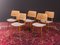 Cherry Wood Dining Chairs from Habeo, 1950s, Set of 5 2
