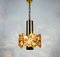 Gilded Brass and Crystal Pendant Lamp from Palwa, 1960s, Image 8