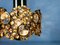 Gilded Brass and Crystal Pendant Lamp from Palwa, 1960s 4