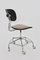 German Chrome Plated Brown Swivel Chair, 1950s, Image 3