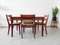 Mid-Century German Mahogany Extendable Dining Table & 4 Chairs Set from Welzel 13