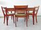 Mid-Century German Mahogany Extendable Dining Table & 4 Chairs Set from Welzel 12