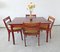 Mid-Century German Mahogany Extendable Dining Table & 4 Chairs Set from Welzel 4