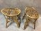 Vintage Hocker aus Rattan, 1950er, 2er Set 4