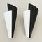 Vintage French Black & White Acrylic Glass Wall Lights, 1950s, Set of 2, Image 1