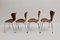 3107 Lounge Chairs by Arne Jacobsen for Fritz Hansen, 1950s, Set of 4 3