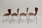 3107 Lounge Chairs by Arne Jacobsen for Fritz Hansen, 1950s, Set of 4, Image 3