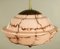 Lampada da soffitto Art Déco in vetro marmorizzato rosa, anni '30, Immagine 6