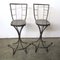 Industrial Metal Side Chairs, 1950s, Set of 2 1