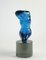 Blaue Murano Glas Skulptur von L.Rosin, 1970er 1