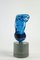 Blaue Murano Glas Skulptur von L.Rosin, 1970er 3