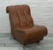 Mid-Century Brown Leatherette Lounge Chair, 1960s 1