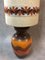 Lámpara de mesa alemana Fat Lava de cerámica naranja, años 60, Imagen 3