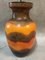 Lámpara de mesa alemana Fat Lava de cerámica naranja, años 60, Imagen 7