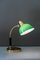 Lámpara de mesa Art Déco en verde de Siemens, años 20, Imagen 3