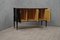 Italian Black Shellac & Brass Sideboard, 1950s 4