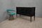 Italian Black Shellac & Brass Sideboard, 1950s 10