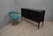 Italian Black Shellac & Brass Sideboard, 1950s, Image 2