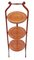 Antique Edwardian Mahogany Inlaid Folding Cake Stand, Image 1