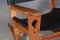Model Nøglehullet Black Aniline Leather Rocking Chair by Hans J. Wegner for Getama, 1980s 5
