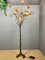 Italian Brass Tree Floor Lamp With Brass Flowers, 1970s 2