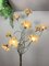 Italian Brass Tree Floor Lamp With Brass Flowers, 1970s 3