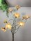 Lámpara de pie italiana árbol de latón con flores de latón, años 70, Imagen 3