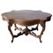 Large Antique Carved Walnut & Briar Center Table, 1850s 1