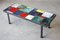 Table Basse en Céramique Multicolore et Acier, 1950s 3