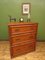 Antique Victorian Pitch Pine Campaign Chest of Drawers 11